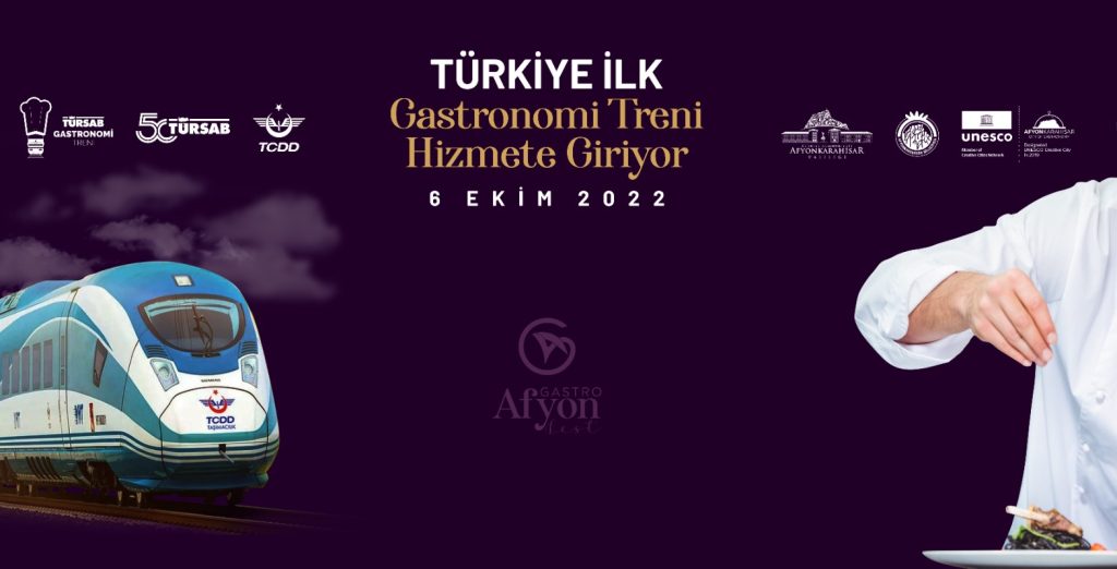 GASTRONOMİ TRENİ İLK  SEFERİNE AFYON’DAN BAŞLIYOR