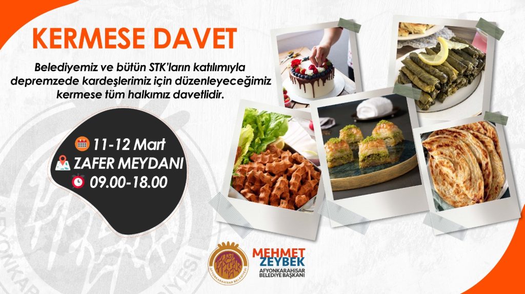 DEPREMZEDELER İÇİN KERMES