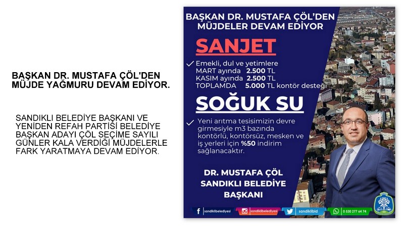 ÇÖL’DEN MÜJDELER DEVAM EDİYOR