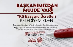  YKS başvuru ücretlerini Burcu Köksal karşılıyor.