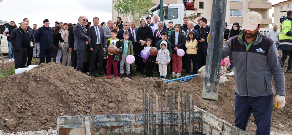 Karaaslan Kapalı Cezaevi kampüsünde inşa edilecek olan kreş ve anaokulu projesinin temel atma töreni